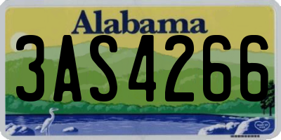 AL license plate 3AS4266