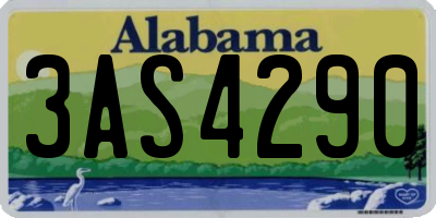 AL license plate 3AS4290