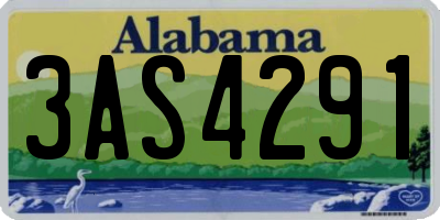AL license plate 3AS4291