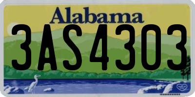 AL license plate 3AS4303