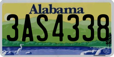AL license plate 3AS4338