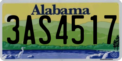 AL license plate 3AS4517