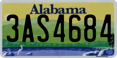 AL license plate 3AS4684