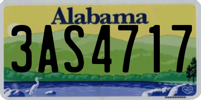 AL license plate 3AS4717