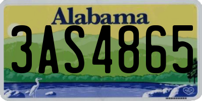 AL license plate 3AS4865