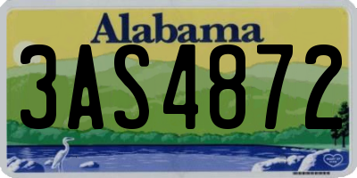 AL license plate 3AS4872