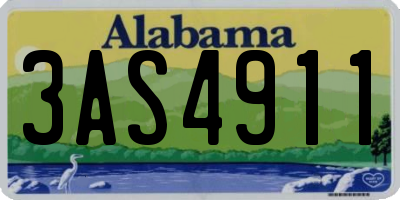 AL license plate 3AS4911