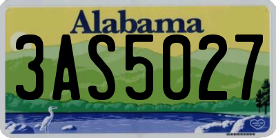 AL license plate 3AS5027