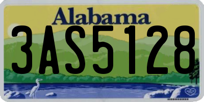 AL license plate 3AS5128