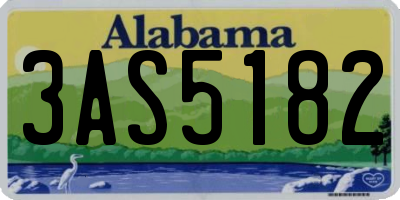AL license plate 3AS5182