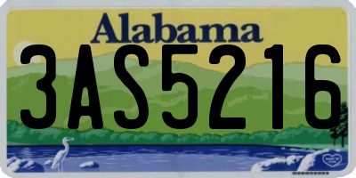 AL license plate 3AS5216