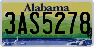 AL license plate 3AS5278