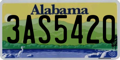 AL license plate 3AS5420