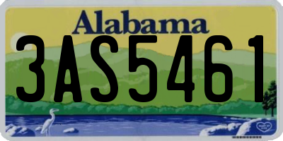 AL license plate 3AS5461