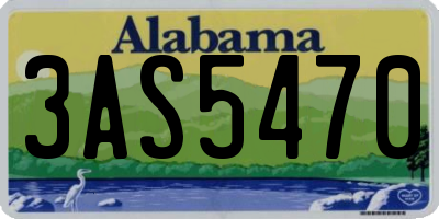 AL license plate 3AS5470