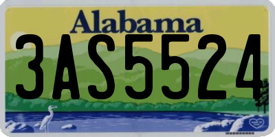 AL license plate 3AS5524