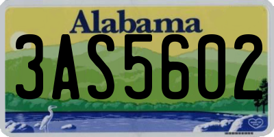 AL license plate 3AS5602