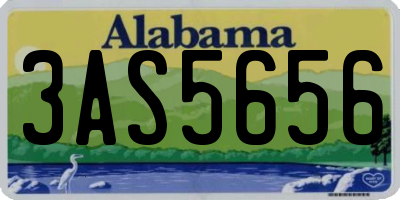 AL license plate 3AS5656