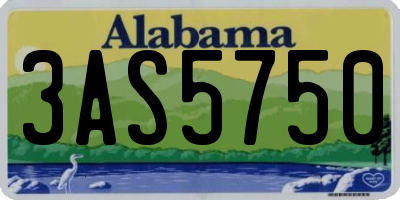 AL license plate 3AS5750