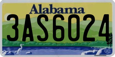 AL license plate 3AS6024