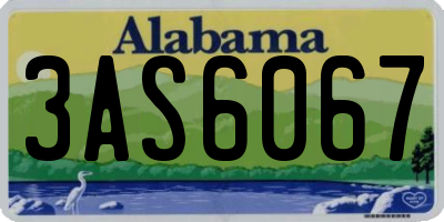 AL license plate 3AS6067
