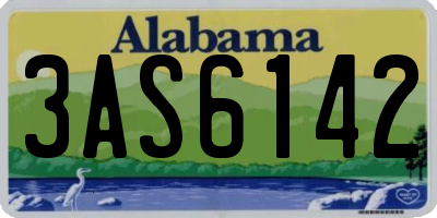 AL license plate 3AS6142