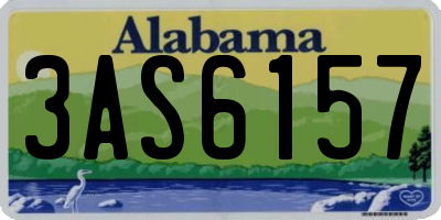 AL license plate 3AS6157
