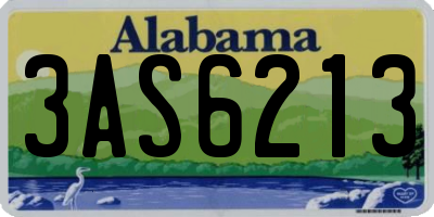 AL license plate 3AS6213