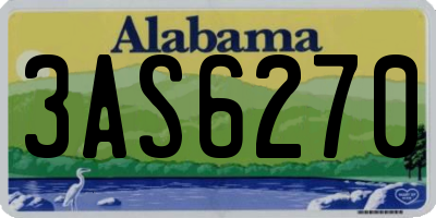 AL license plate 3AS6270