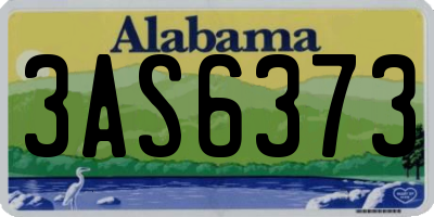AL license plate 3AS6373