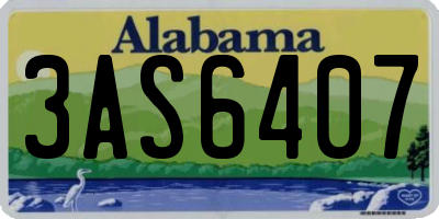 AL license plate 3AS6407