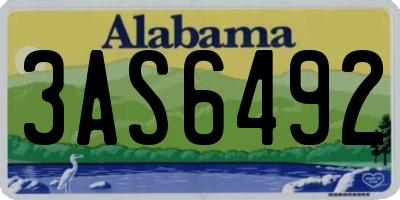 AL license plate 3AS6492