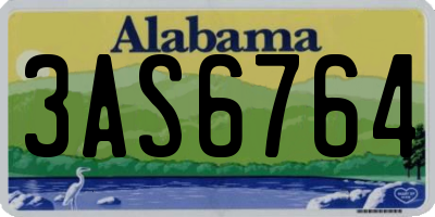AL license plate 3AS6764