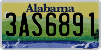 AL license plate 3AS6891