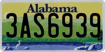 AL license plate 3AS6939