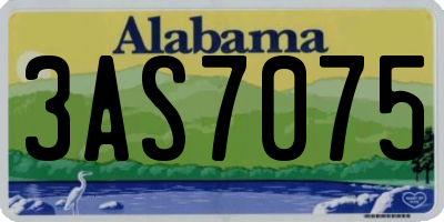 AL license plate 3AS7075