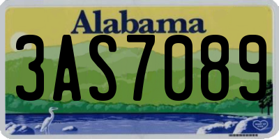 AL license plate 3AS7089