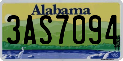 AL license plate 3AS7094