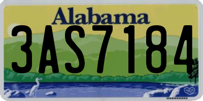 AL license plate 3AS7184