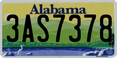 AL license plate 3AS7378