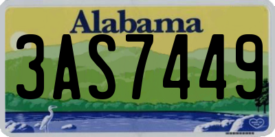 AL license plate 3AS7449