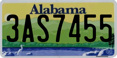 AL license plate 3AS7455