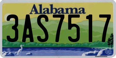 AL license plate 3AS7517