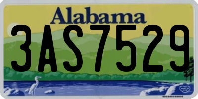AL license plate 3AS7529