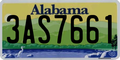 AL license plate 3AS7661