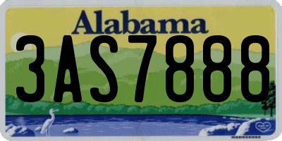 AL license plate 3AS7888