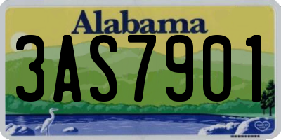 AL license plate 3AS7901