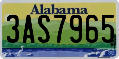 AL license plate 3AS7965