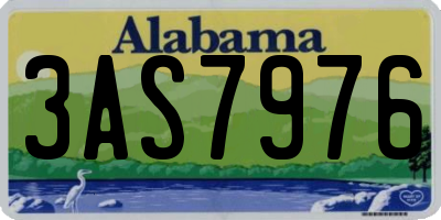 AL license plate 3AS7976