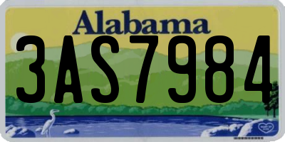 AL license plate 3AS7984